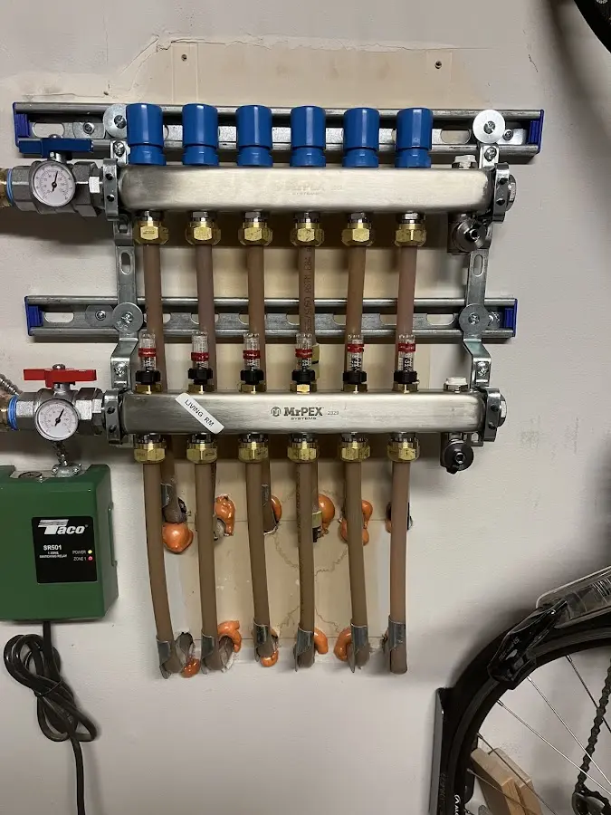 Plumber performing Leak Detection at a residential property in Plainwell